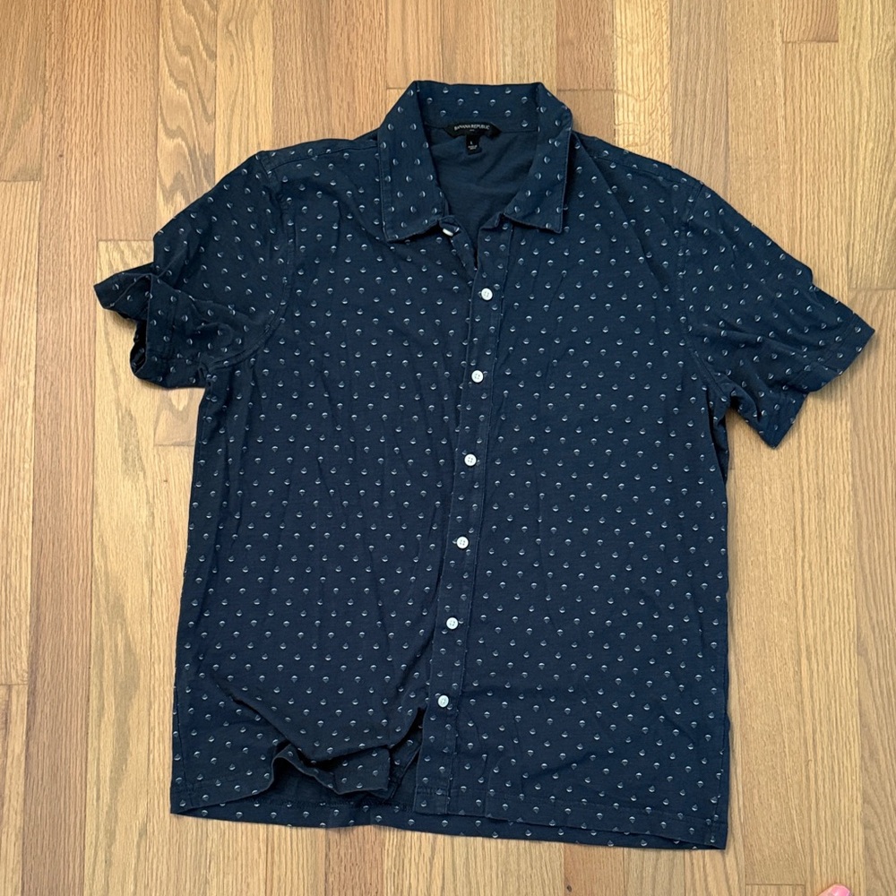 Banana Republic Cotton Short Sleeved Button Down